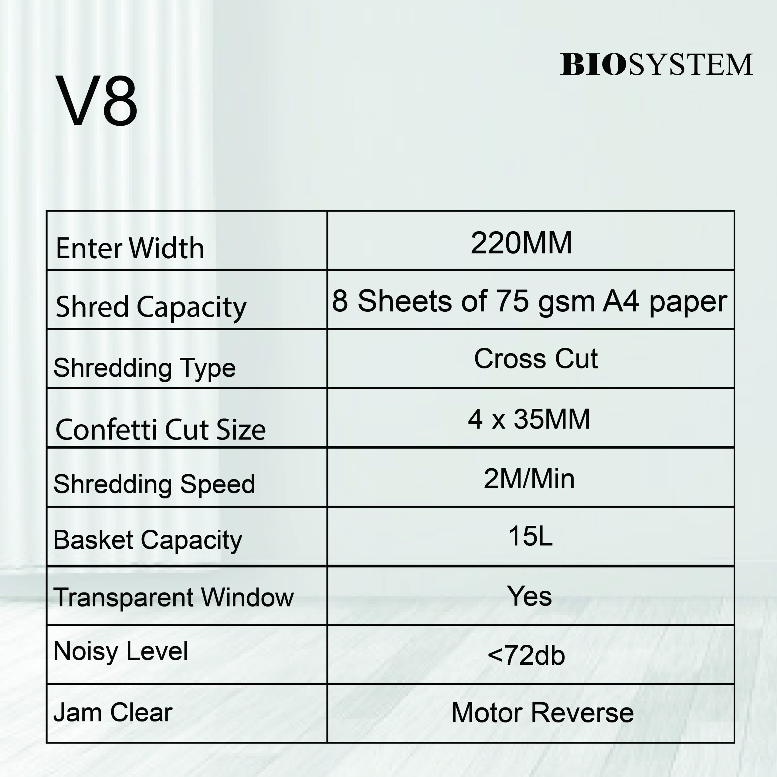 V8 – Biosystem